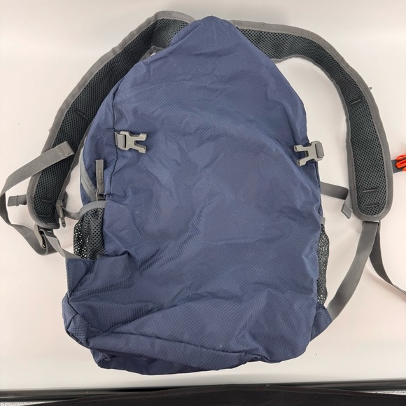 Blue and Gray Hiking Backpack with Padded Straps - Picture 4 of 6